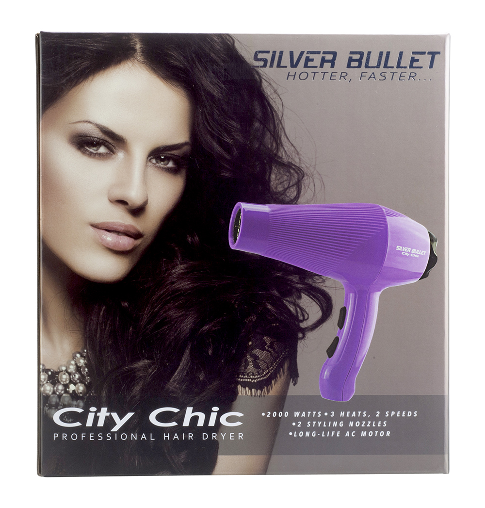 Silver Bullet City Chic Hair Dryer packaging