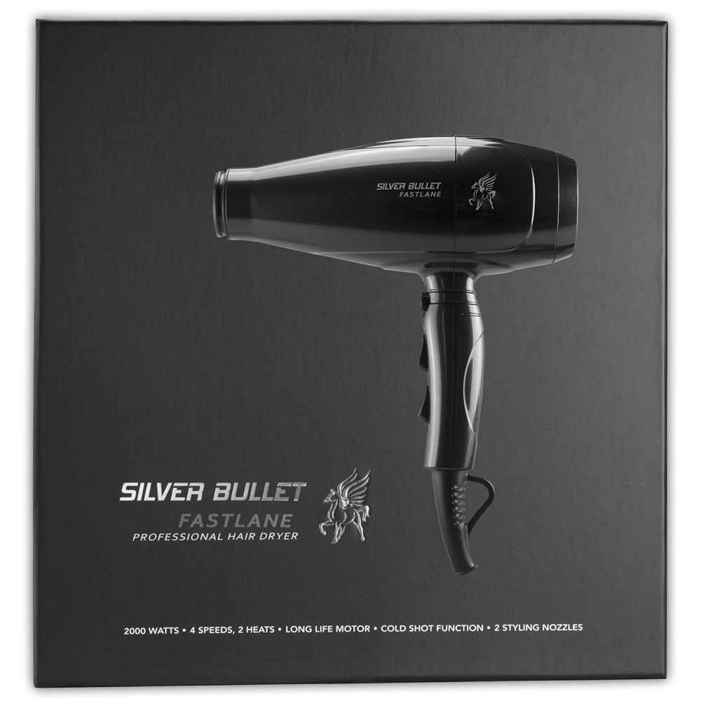 Silver Bullet Fastlane Hair Dryer packaging
