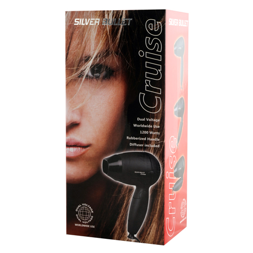 Silver Bullet Worldwide Cruise Hair Dryer Packaging