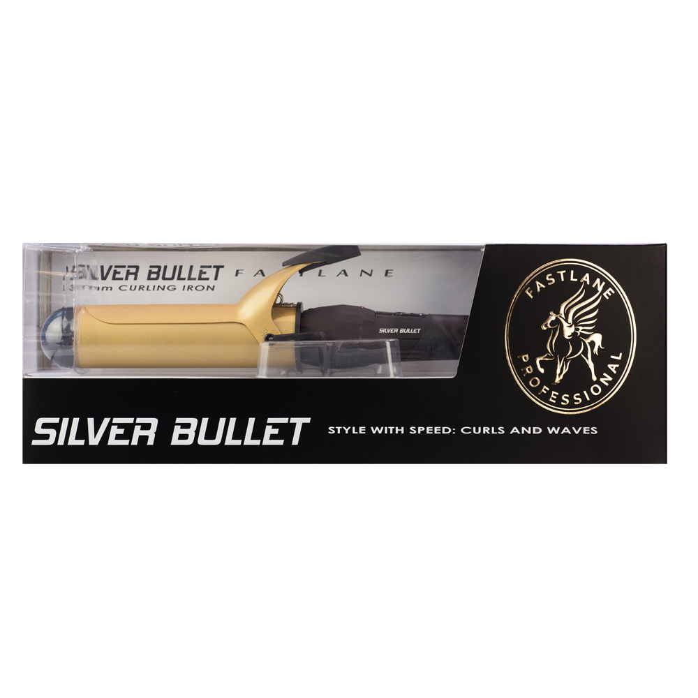 Silver Bullet Fastlane Ceramic Gold Curling Iron 38mm