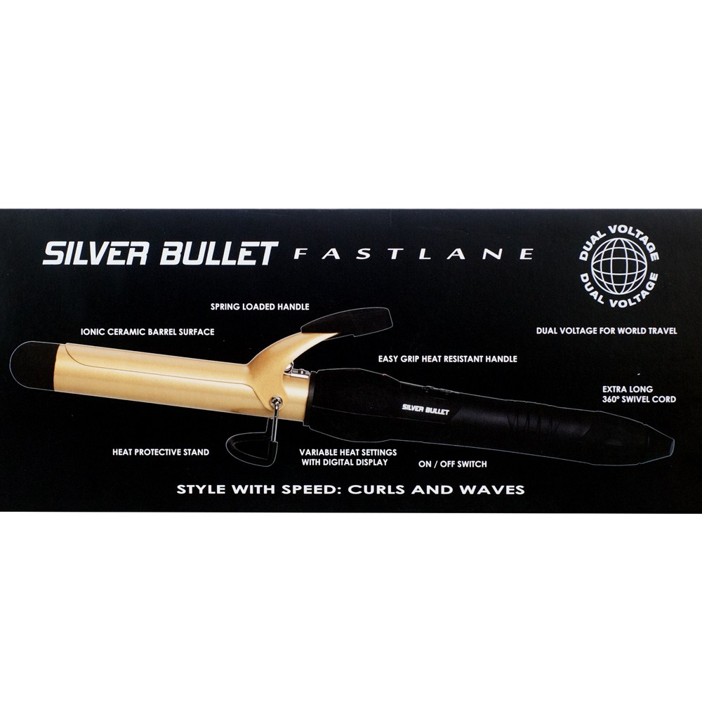 Silver Bullet Fastlane Ceramic Gold Curling Iron Features