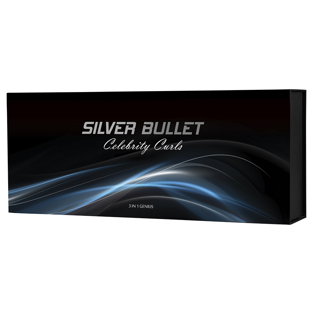 Silver Bullet Celebrity Curls 3 in 1 Genius Curling Iron Packaging