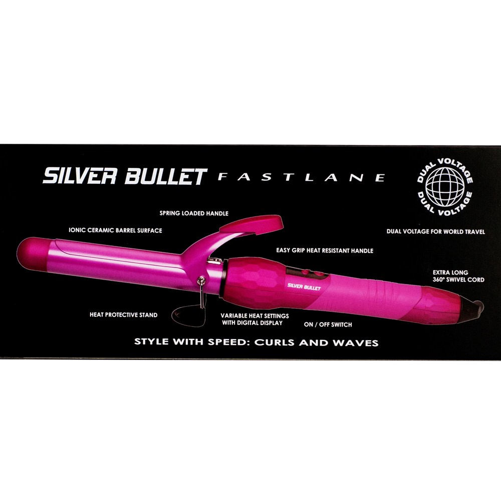 Silver Bullet Fastlane Ceramic Pink Curling Iron Features