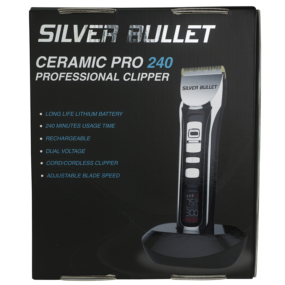 Silver Bullet Ceramic Pro 240 Hair Clipper Packaging