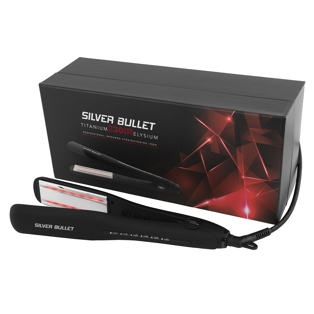 Silver Bullet Titanium 230 IR Elysium Infrared Hair Straightener Packaging