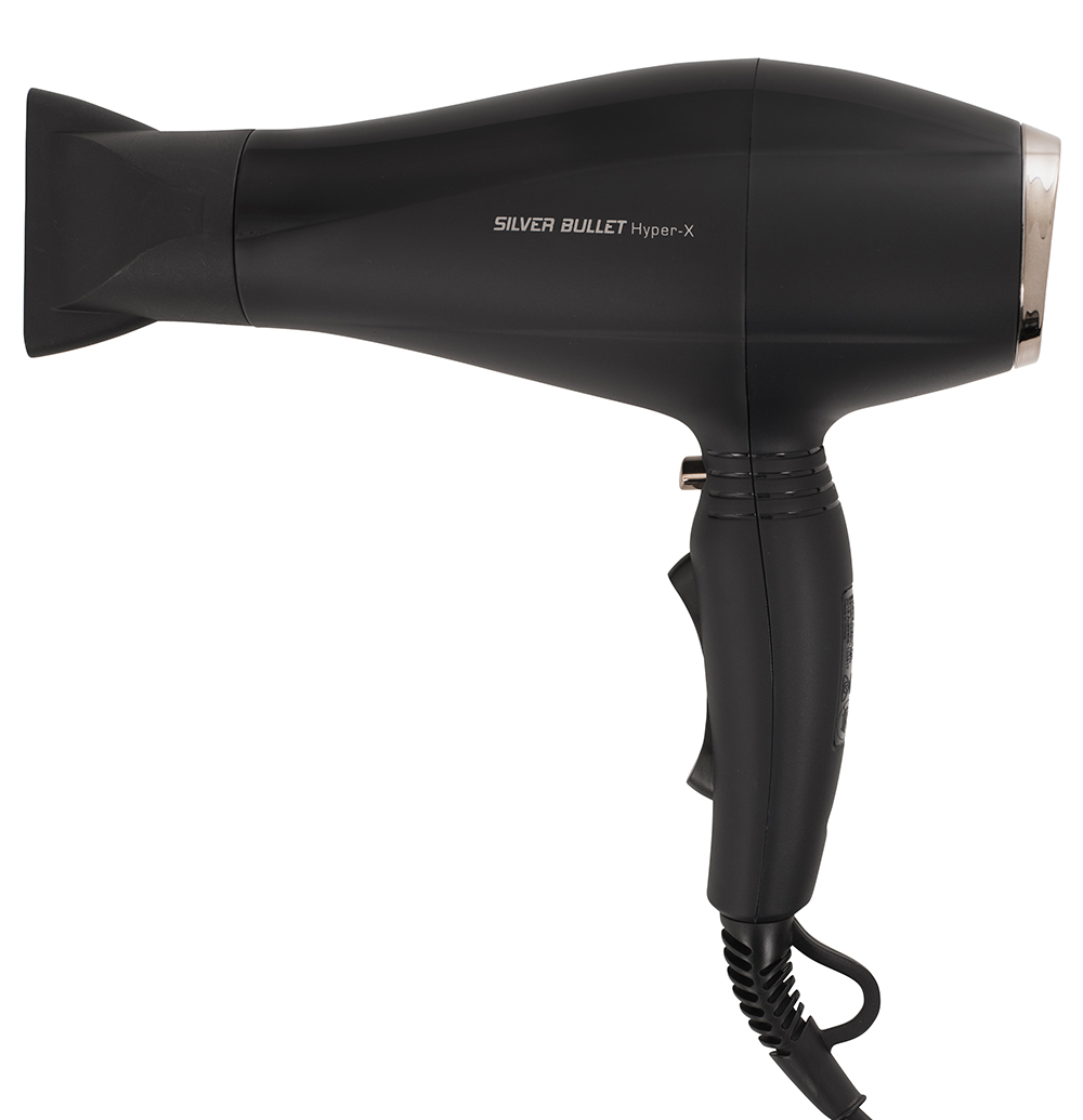 Silver Bullet Hyper X Hair Dryer with Concentrator Nozzle