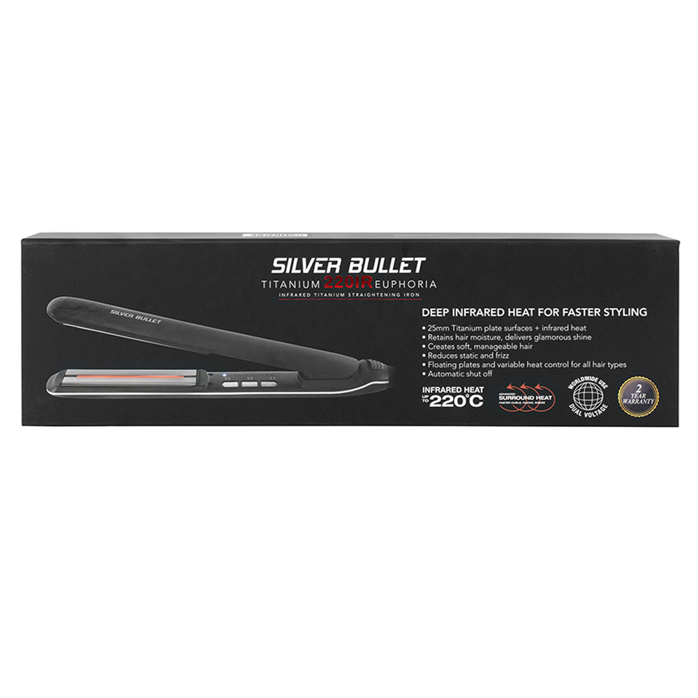 Silver Bullet Titanium 220 IR Euphoria Infrared Hair Straightener Features