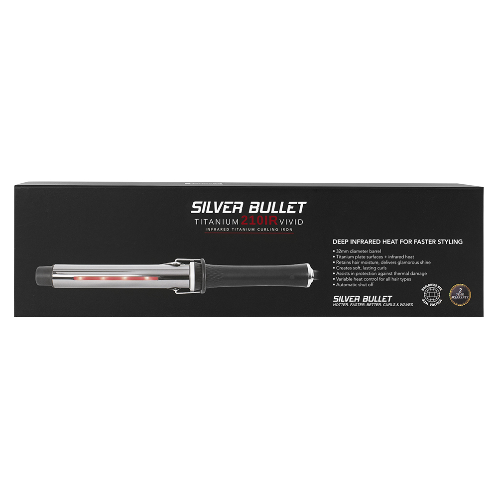 Silver Bullet Titanium 210IR Vivid Infrared Curling Iron Features