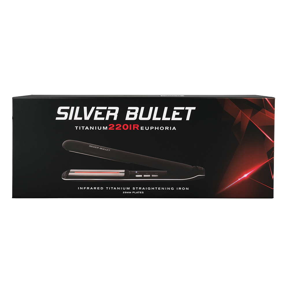 Silver Bullet Titanium 220 IR Euphoria Infrared Hair Straightener Packaging
