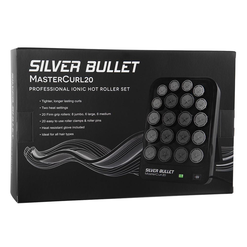 Silver Bullet MasterCurl 20 Ionic Hot Roller Set Packaging packaging