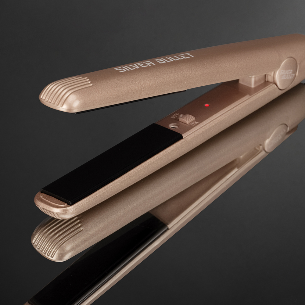 Silver Bullet Mini Hair Straightener gold colour