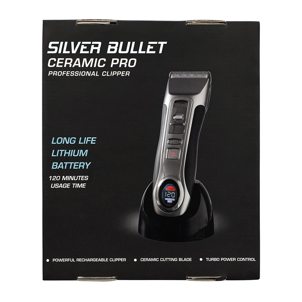 Silver Bullet Ceramic Pro Hair Clipper packaging