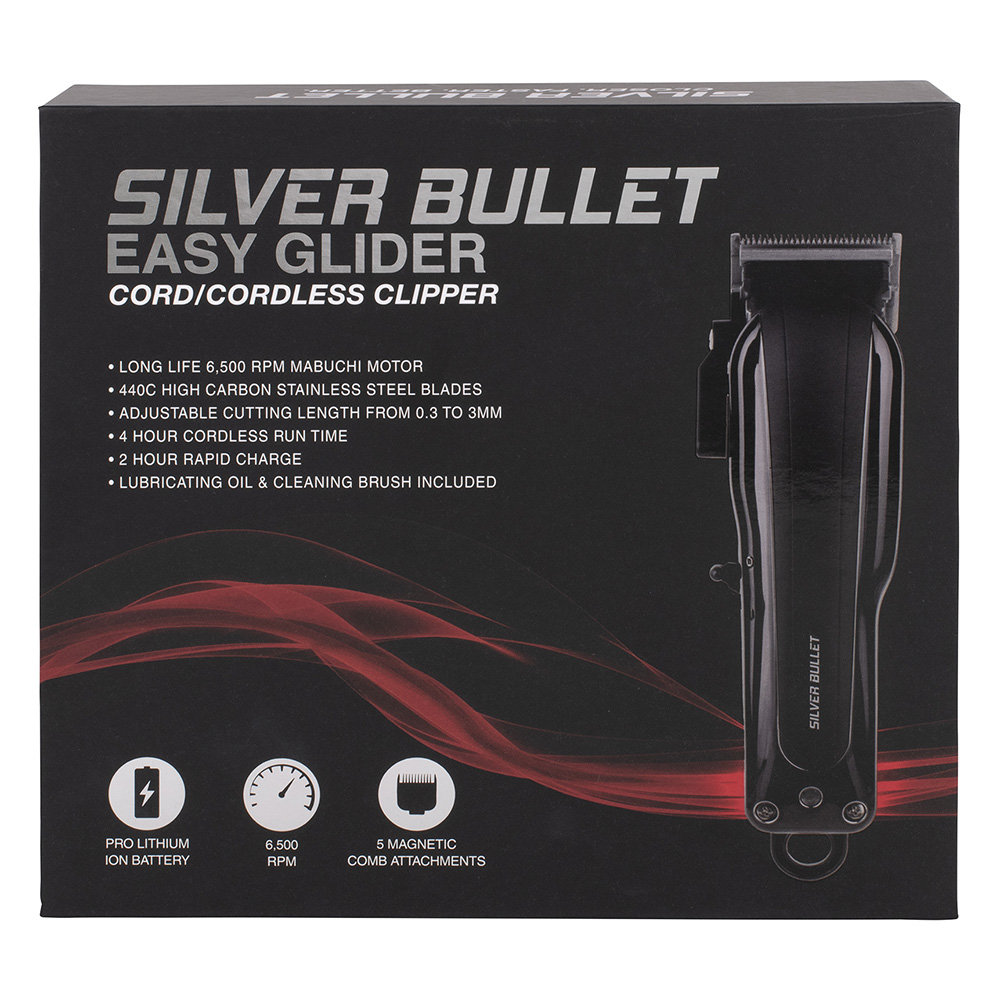 Silver Bullet Easy Glider Cord Cordless Hair Clipper packaging