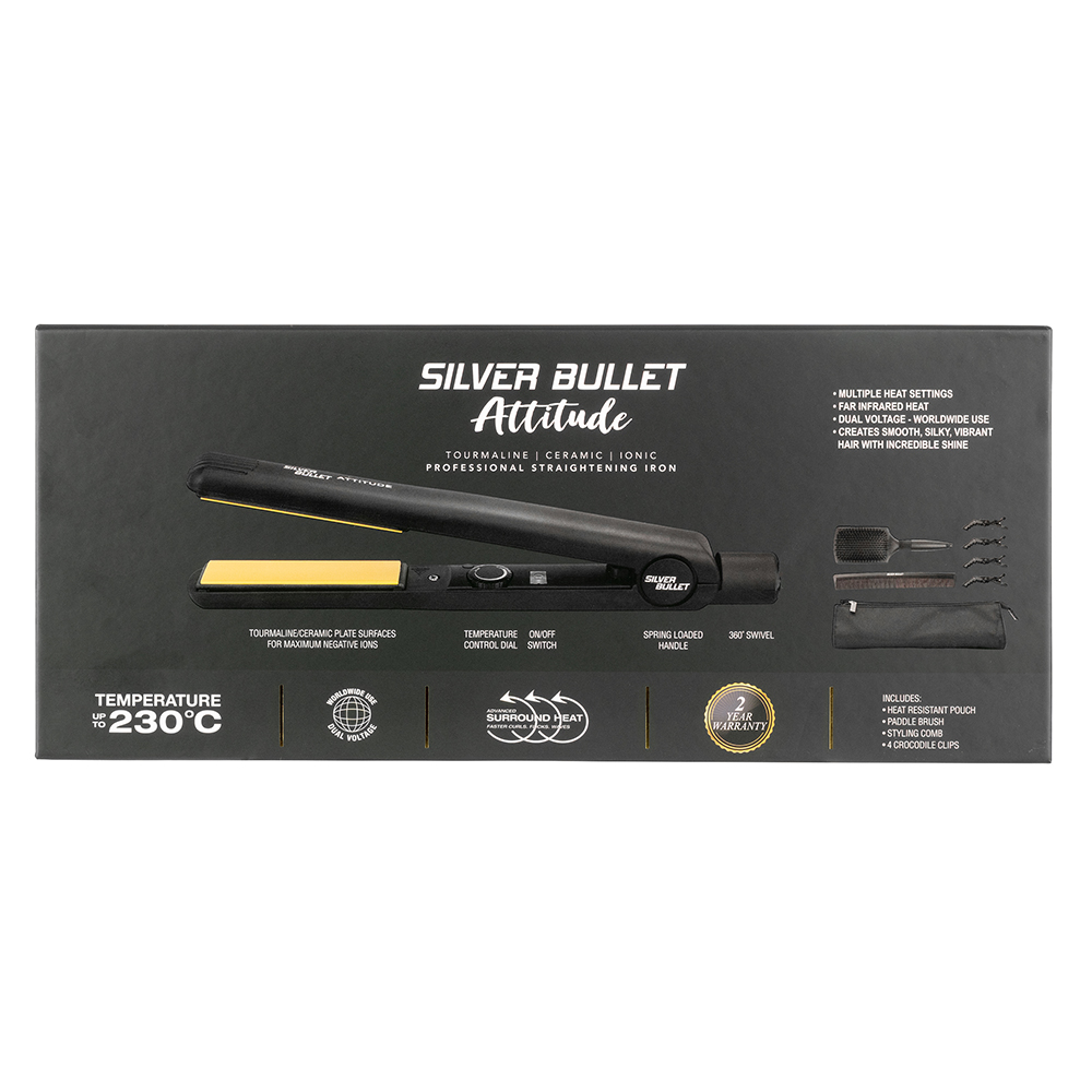 Silver Bullet Attitude Hair Straightener packaging