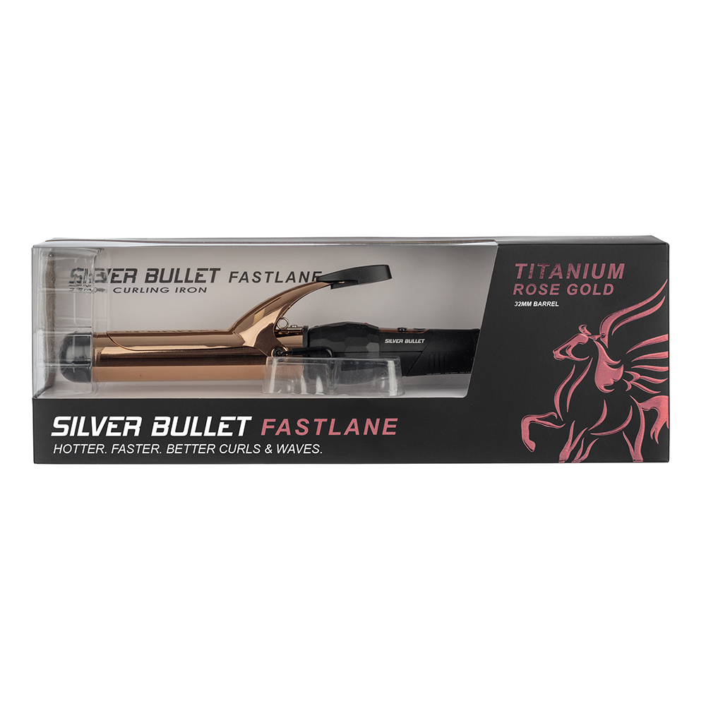 Silver Bullet Fastlane Titanium Rose Gold Curling Iron