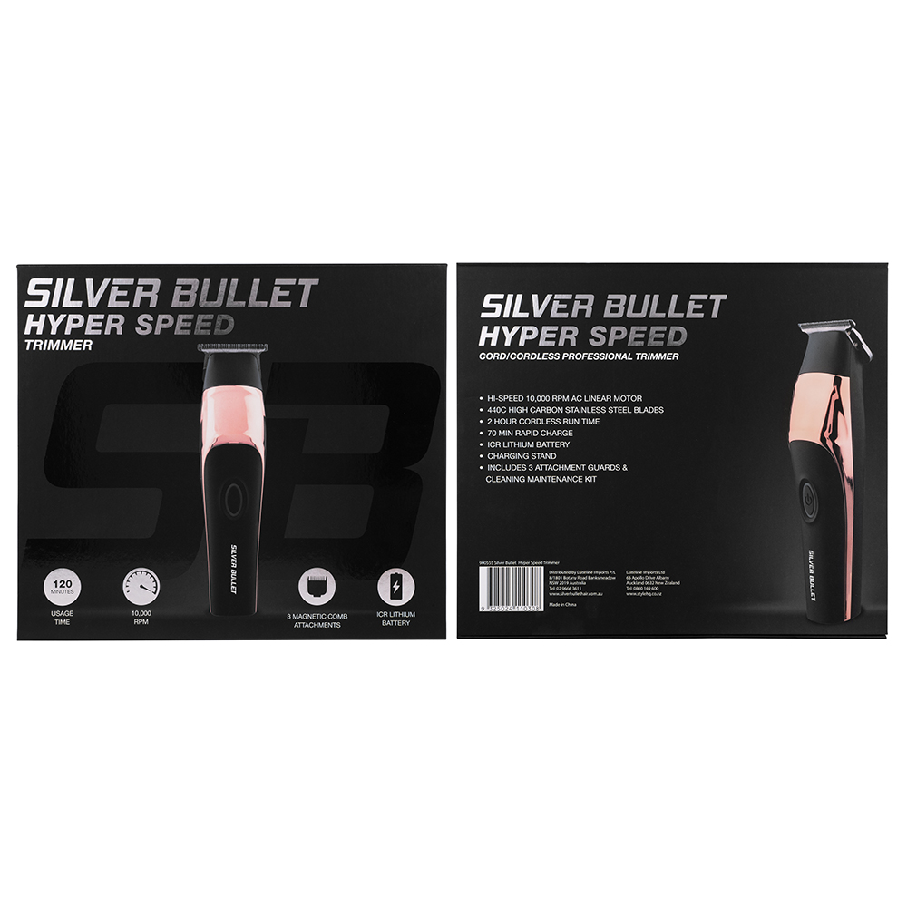 Silver Bullet Hyper Speed Hair Trimmer packaging