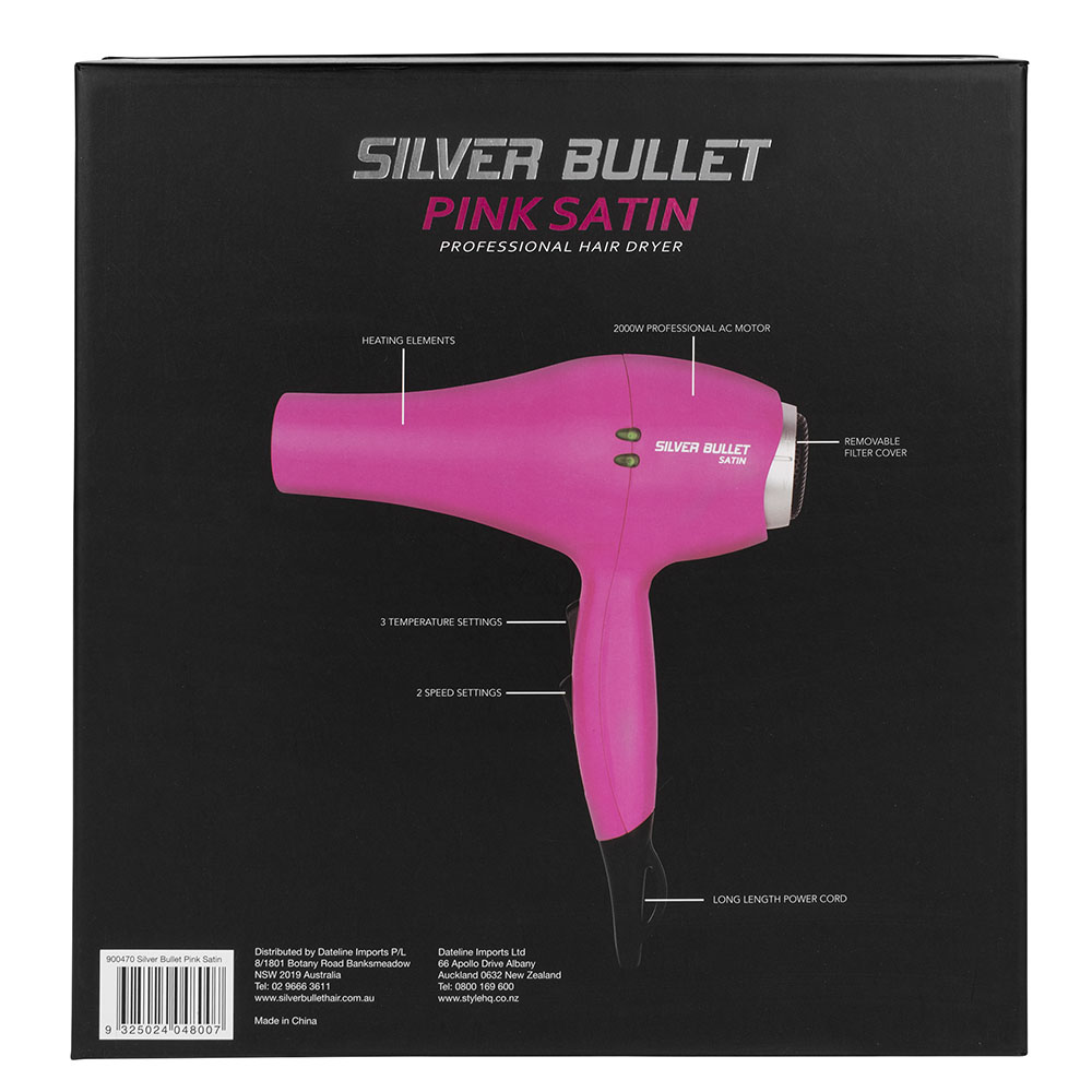 Silver Bullet Satin Hair Dryer powerful airflow