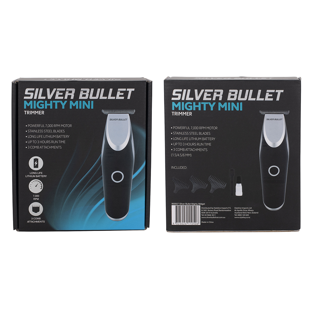 Silver Bullet Mighty Mini Hair Trimmer packaging