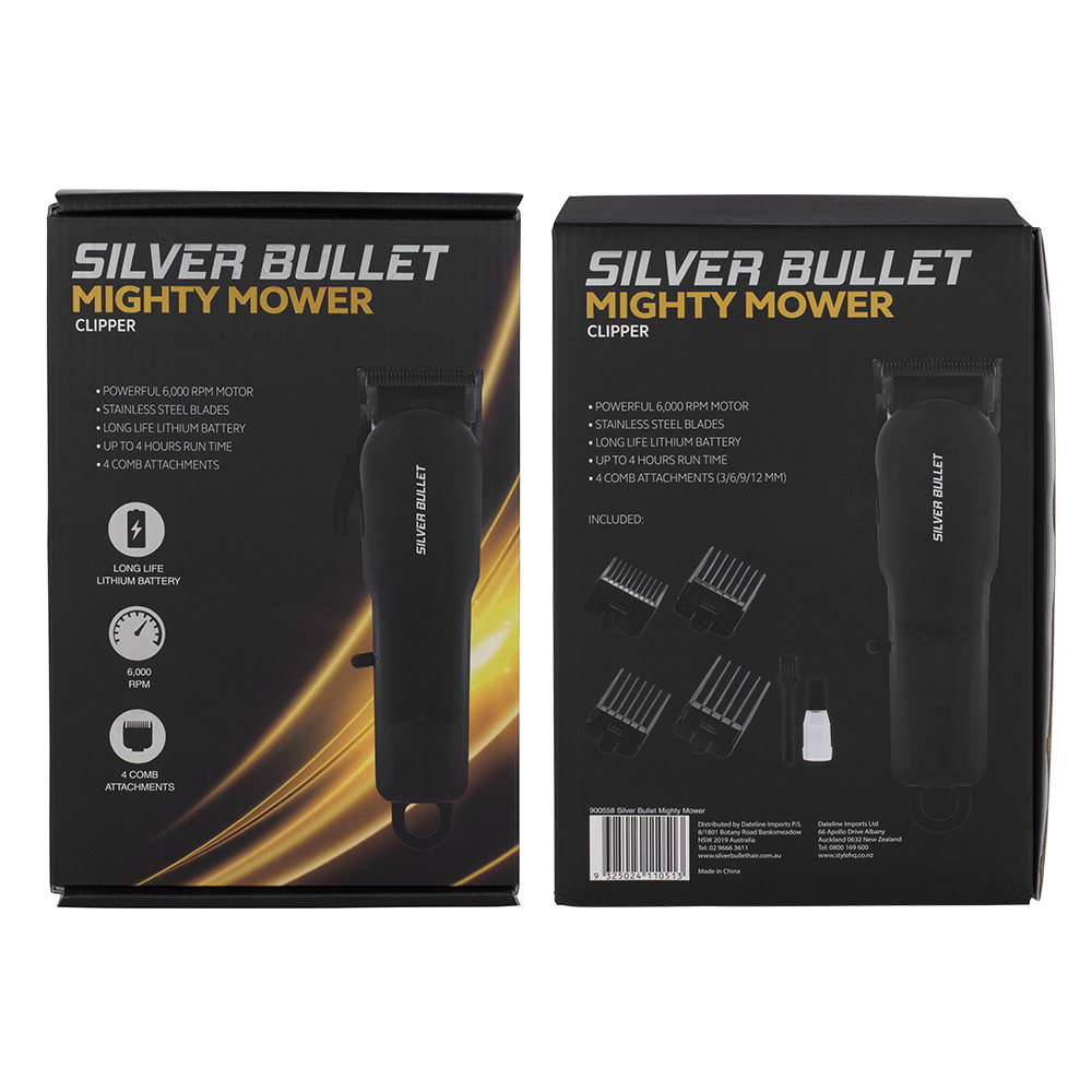 Silver Bullet Mighty Mower Hair Clipper packaging