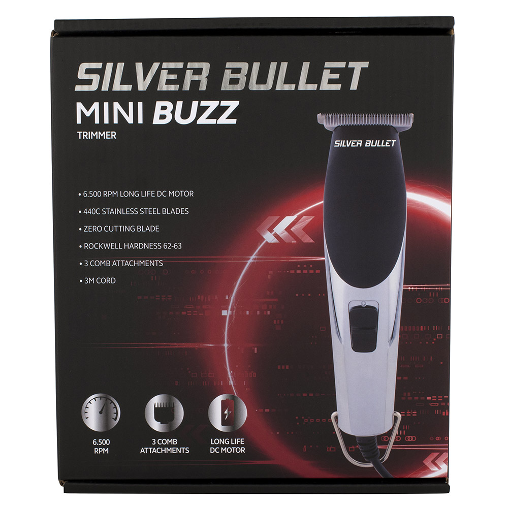 Silver Bullet Mini Buzz Hair Trimmer packaging
