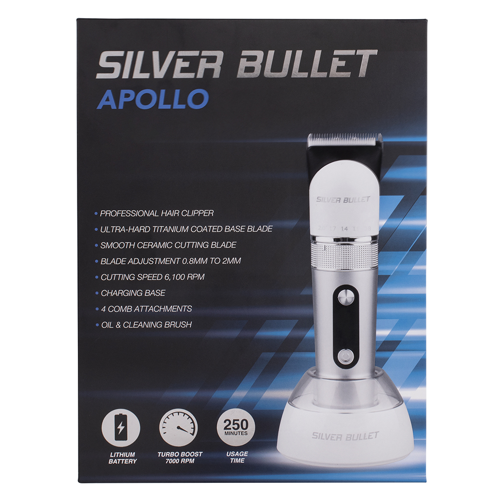 Silver Bullet Apollo Hair Clipper packaging