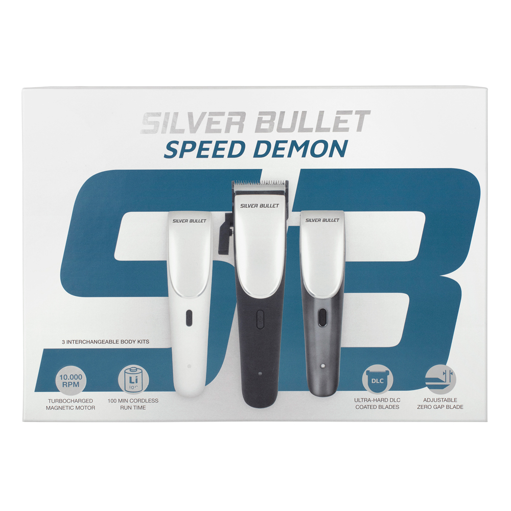 Silver Bullet Speed Demon Hair Clipper Packaging