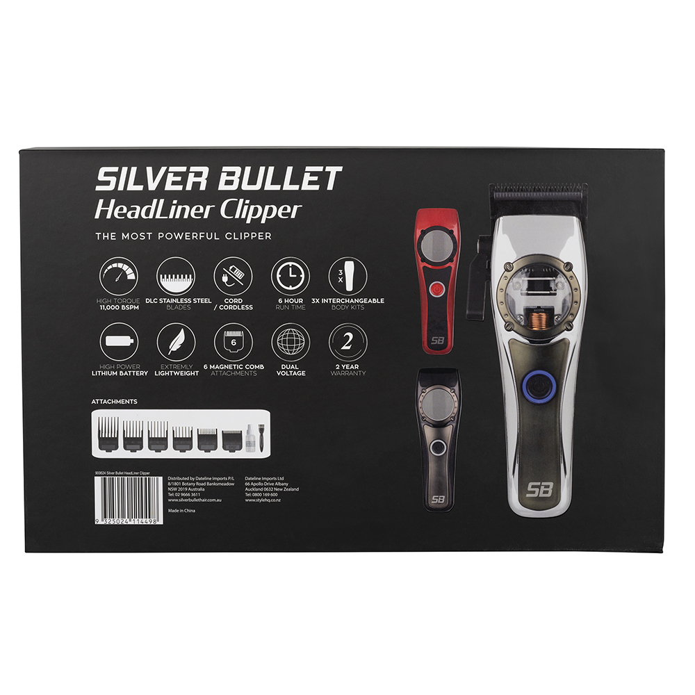 Silver Bullet HeadLiner Hair Clipper Packaging detail