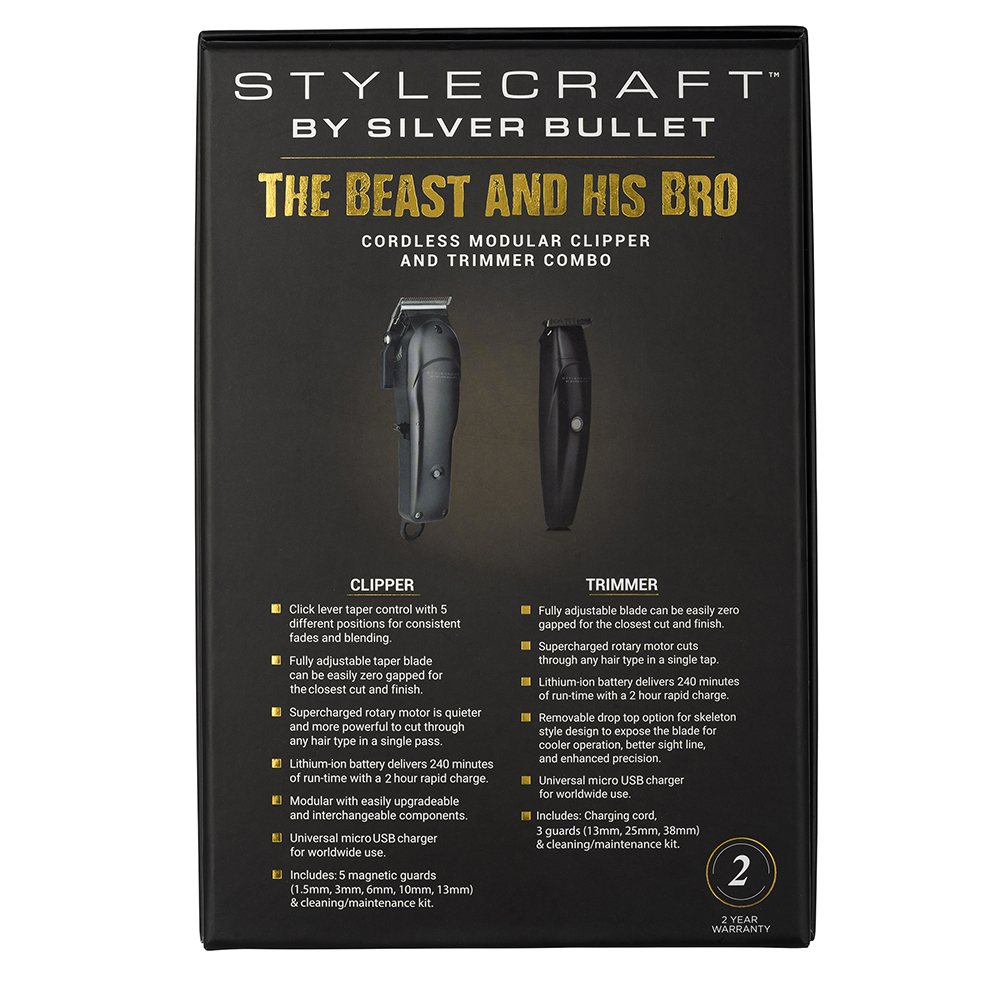 StyleCraft by Silver Bullet The Beast and His Bro Clipper and Trimmer packaging