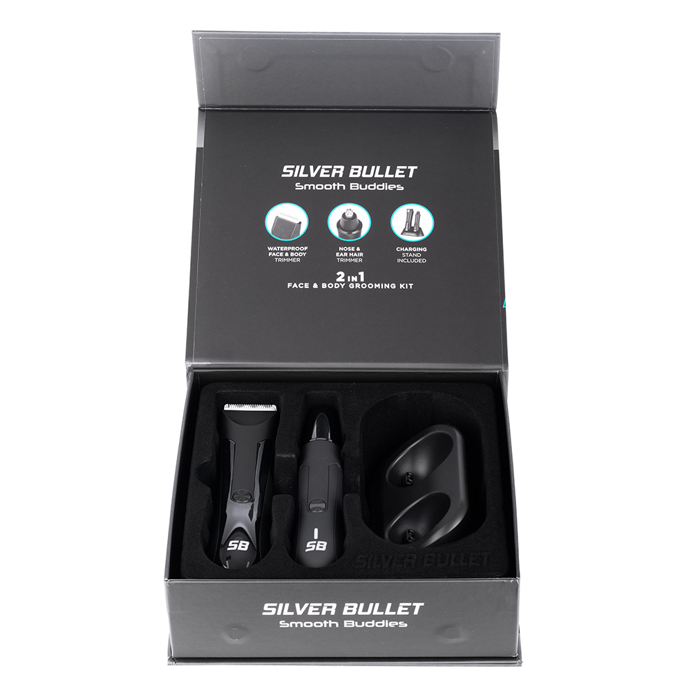 Silver Bullet Smooth Buddies 2 In 1 Face and Body Grooming Kit 5