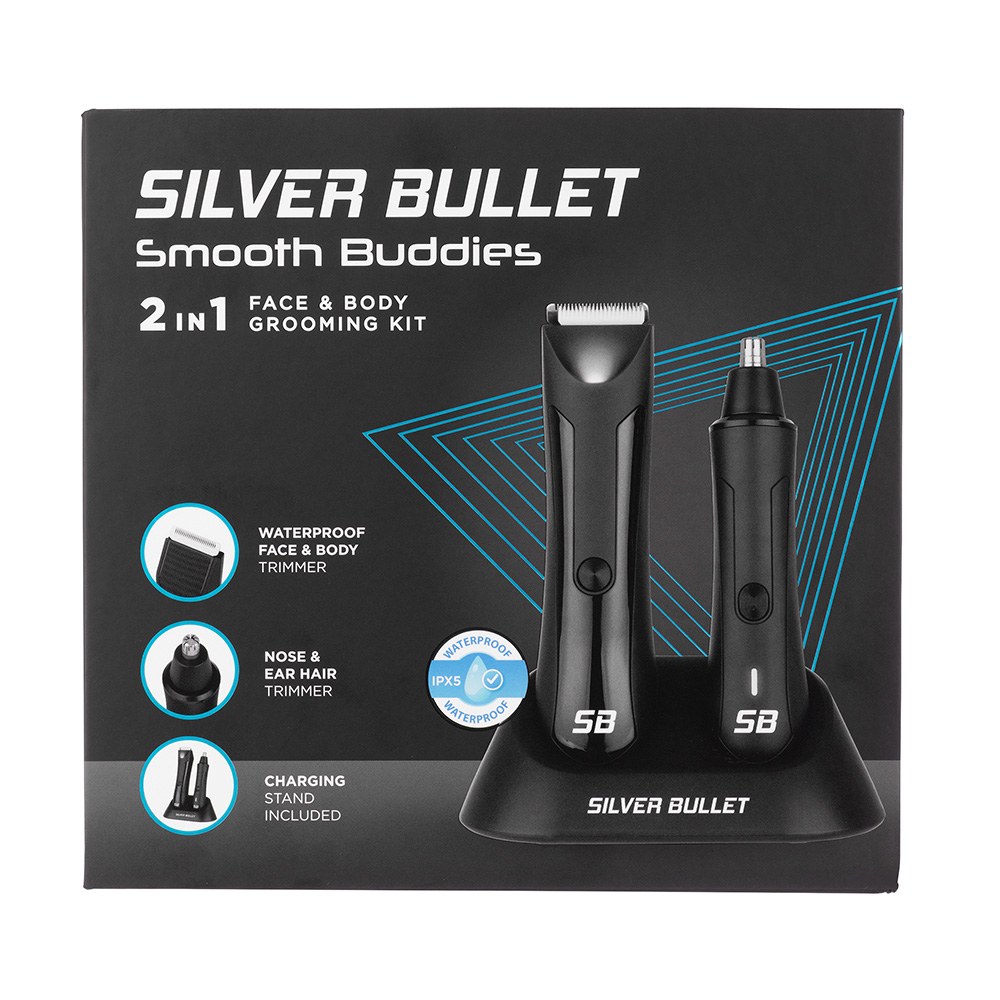 Silver Bullet Smooth Buddies 2 In 1 Face and Body Grooming Kit 6