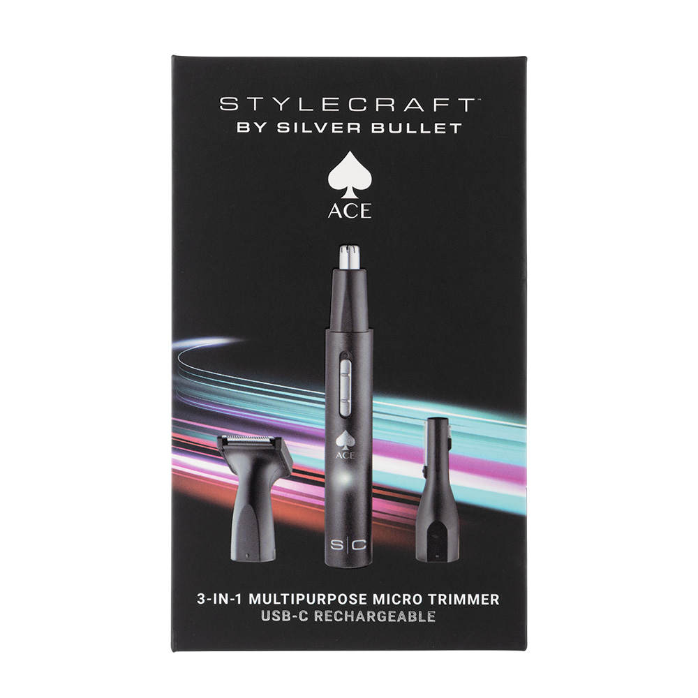 StyleCraft by Silver Bullet Ace 3 in 1 Multipurpose Micro Hair Trimmer 5